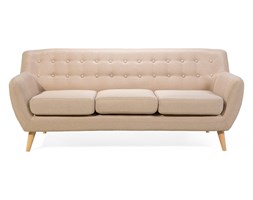 Sofa trzyosobowa tapicerowana beżowa MOTALA