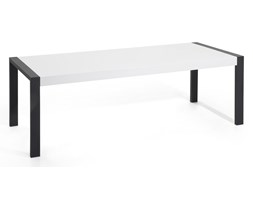 Stół do jadalni biały 220 x 90 cm czarny stelaż ARCTIC I