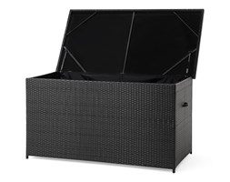 Skrzynia na poduchy brązowa - rattan meble ogrodowe 160 cm MODENA