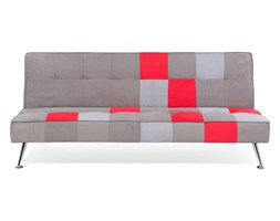 Sofa z funkcją spania tapicerowana szara/patchwork OLSKER