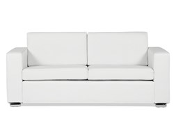 Sofa biała - kanapa - skórzana - trzyosobowa - wypoczynek - HELSINKI