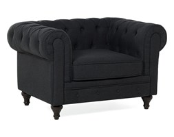 Fotel tapicerowany grafitowy CHESTERFIELD
