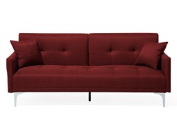 Sofa z funkcją spania czerwona - kanapa rozkładana - wersalka - LUCAN