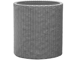 Doniczka KETER Cylinder Planter Srebrno-szary