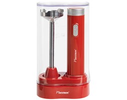 Bestron Blender ręczny z pojemnikiem, 400 W, czerwony, AHB400R