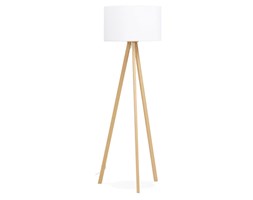 Lampa podłogowa Trivet Kokoon Design biały drewniane nogi kod: FL00380WHNA