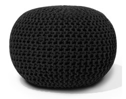 Puf czarny - hoker - podnóżek - otomana - 50x35 cm - CONRAD