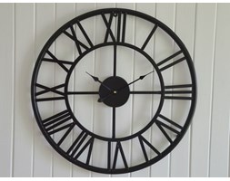 ZEGAR 60CM ŚCIENNY METALOWY LOFT INDUSTRIALNY CZARNY