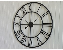 ZEGAR 93CM METALOWY ŚCIENNY LOFT VINTAGE CZARNY