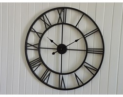 ZEGAR 76CM METALOWY ŚCIENNY VINTAGE LOFT CZARNY