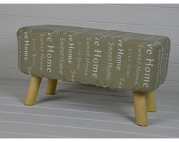 PUFA TABORET DREWNIANE NOGI SCANDI VINTAGE 39CM