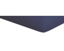 Prześcieradło z satyny bawełnianej Gold z gumką granatowe 90x200