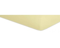 Prześcieradło z satyny bawełnianej Gold z gumką kremowe 220x200