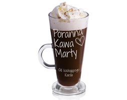 Grawerowana szklanka do Latte