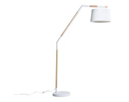 Lampa stojąca biała - podłogowa - oświetlenie - NOGAT
