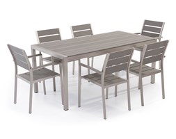 Aluminiowe meble ogrodowe szare VERNIO