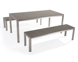 Aluminiowe meble ogrodowe szare NARDO