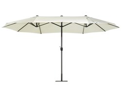 Duży parasol ogrodowy 460 cm - beżowy SIBILLA