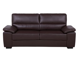 Sofa trzyosobowa skóra ekologiczna brązowa VOGAR