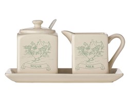 Komplet 2 naczyń na mleko i cukierCountry Kitchen