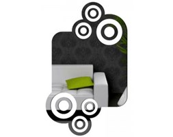 Deco lustro - Wheels - promocja, Kolor - Srebrny