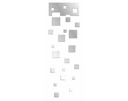 Deco lustro - Squares Set - promocja, Kolor - Srebrny