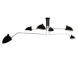 Italux plafon lampa sufitowa Davis MDE610/4+2 czarna ruchome ramiona 280cm