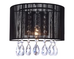 Italux kinkiet lampa ścienna Essence A.9262/1 BK czarny abażur kryształki