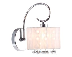 Italux kinkiet lampa ścienna Span MBM1583/1 WH biały abażur kryształy