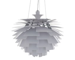 Italux lampa wisząca Nicky MDE204/1-56-WHITE biała szyszka 60cm