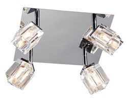 Italux plafon lampa sufitowa Crt-4SQ chrom szkło