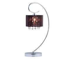 Italux lampa stołowa czarna Span MTM1583/1 BL abażur kryształy