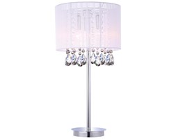 Italux lampa stołowa Essence MTM9262/3P WH chrom biały abażur kryształy