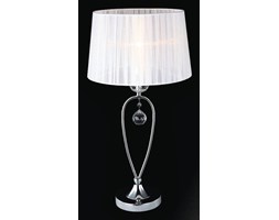 Italux lampka stołowa biała Vivien MTM1637-1 white abażur kryształy