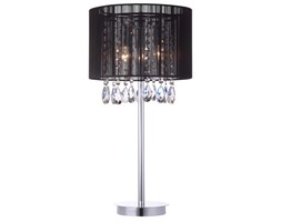 Italux lampa stołowa Essence MTM9262/3P BK chrom czarny abażur kryształ