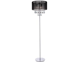 Italux lampa podłogowa Essence MFM9262/3P BK chrom czarny abażur kryształy
