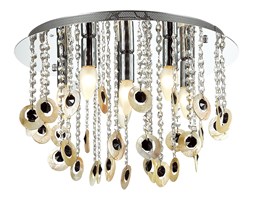 Italux plafon lampa sufitowa Kanyo MA04927CA-006 chrom muszle kryształy 47 cm / 24h