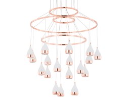 Italux lampa wisząca Telesto AD16024-18A RG miedź biały LED 90W 3000K 60 cm