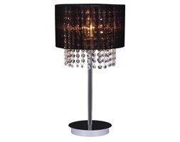 Italux lampa stołowa Astra BK MTM1953/1 BK czarny abażur kryształki