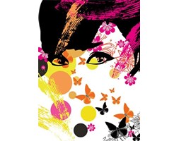 Floral Girl - fototapeta