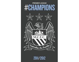 Manchester City Crest Champions 11/12 - plakat