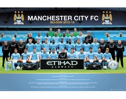 Manchester City Team Photo 12/13 - plakat