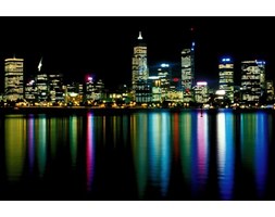Miasto nocą - fototapeta