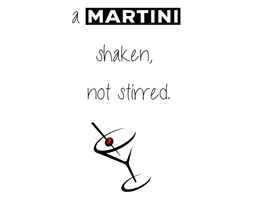 A martini shaken - plakat
