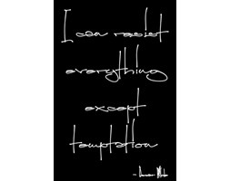 I can resist everything - plakat
