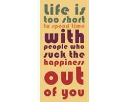 Life is too short - plakat