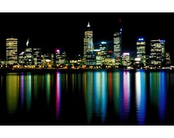 Miasto nocą - fototapeta 366x254 cm