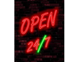 Open 24/7 - plakat