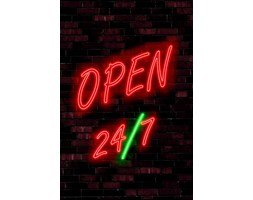 Open 24/7 - plakat