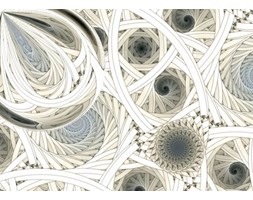 Spiralne, symetryczne fractale - fototapeta
